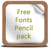 Free Fonts Pencil pack icône