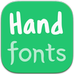 ”Hand Fonts for FlipFont
