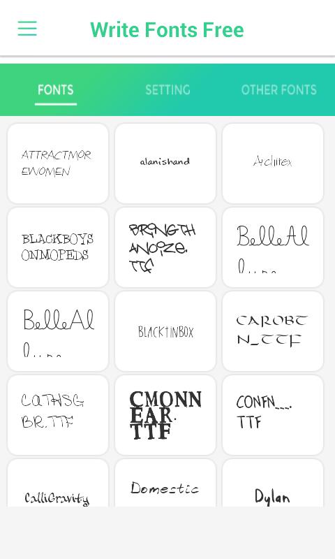 Handwritten font. Write fonts