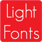 Light fonts for FlipFont ikona