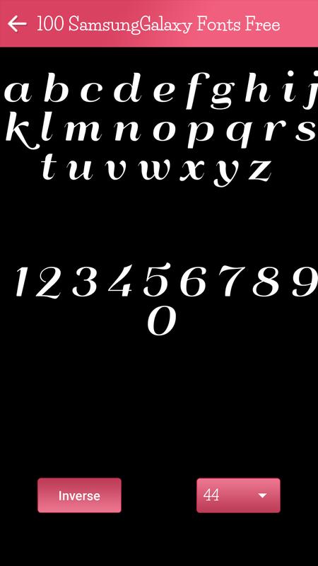 100 Samsung Galaxy Fonts Free APK Download - Free ... Easy to change fonts, without restarting the phone.