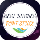 Best Wishes Font Style icon