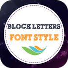 Block Letters Font Style icône