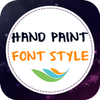 Hand Paint Font Style icône
