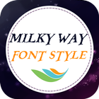 Milky Way Font Style icon
