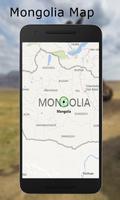 Mapa de Mongolia Poster