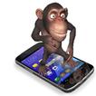 monkey on screen dancing joke