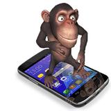 monkey on screen dancing joke icône