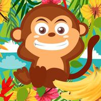 Monkey Adventure Jungle Island पोस्टर