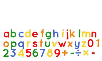 Fridge Magnet Letters+Numbers Poster