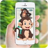 Dance on phone of Monkey, prank