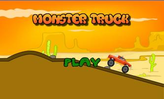 Monster truck hill racing poster
