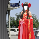 Chinese jurk fotocamera-icoon