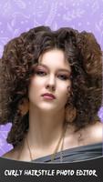 Curly Frisur Foto-Editor Plakat