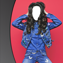Monture de photo de mode en jean APK