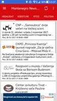 Montenegro News and Radio(Vijesti i radio) ภาพหน้าจอ 3