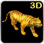 ikon Tiger on my iPhone's screen 3D