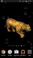 Tiger on my iPhone's screen 3D poster
