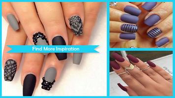 Beauty Matte Nail Art Design Affiche