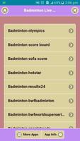 Top Badminton Live Score Affiche