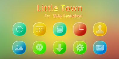 Little Town Icons & Wallpapers Affiche