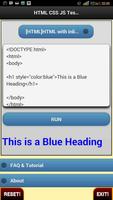 Html Css JS Tester + Example تصوير الشاشة 2