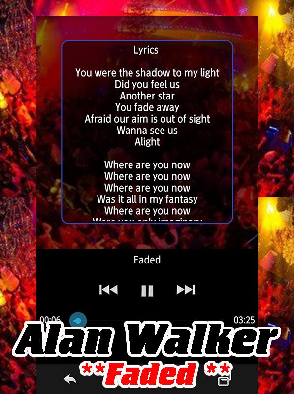 Alan Walker Faded Songs Lyrics For Android Apk Download