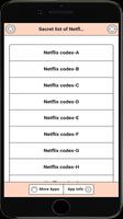 Secret list of Netflix codes Plakat