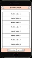 Secret list of Netflix codes Affiche