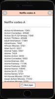 Secret list of Netflix codes capture d'écran 1