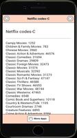Secret list of Netflix codes capture d'écran 2