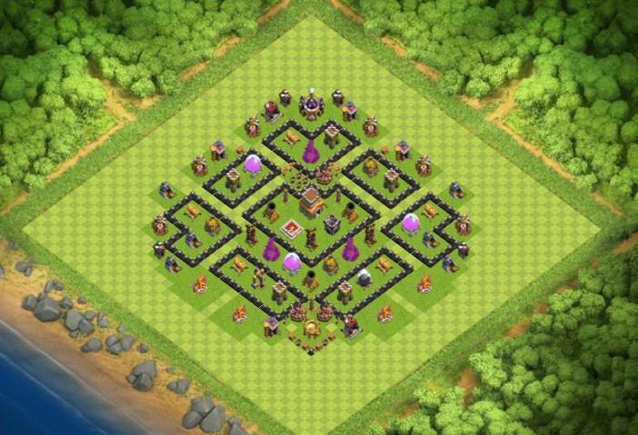 Poster Maps COC TH 8 Trophy Base.
