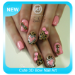 Śliczne 3D Bow Nail Art