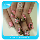 Śliczne 3D Bow Nail Art ikona