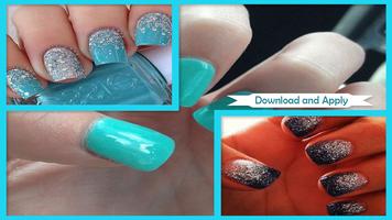 Blue and Silver Glitter Nail Design 스크린샷 2