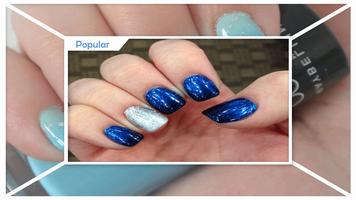 Blue and Silver Glitter Nail Design 스크린샷 3
