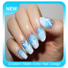 Gradient Matte Aztec Nail Design icon