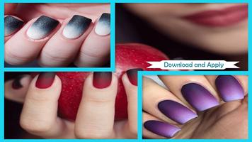 Gradient Matte Aztec Nail Design poster