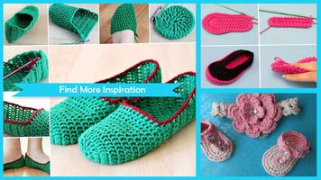 Simple DIY Crochet Baby Slipper Affiche