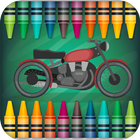 Moto Bike Racing Coloring icône