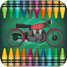 ikon Moto Bike Racing Coloring