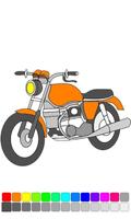 Moto Bike Racing Coloring Affiche