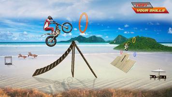 برنامه‌نما Motocross Beach Stunt Bike 3D عکس از صفحه