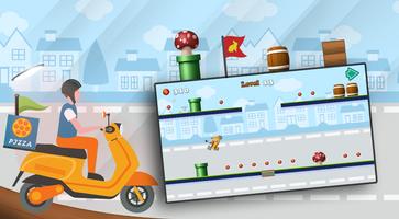 Moto Pizza Delivery Rider تصوير الشاشة 3