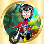 titans go racing motorbike icon