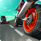 carreras de motos 3D icono