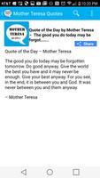 Mother Teresa Quote of the Day скриншот 2