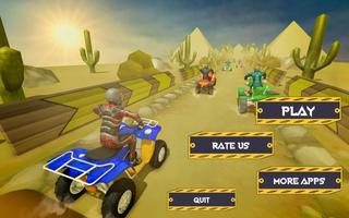رباعية ATV سباق الموالية محاكاة الملصق