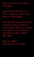 Black & Dark Magic Spells Book Affiche