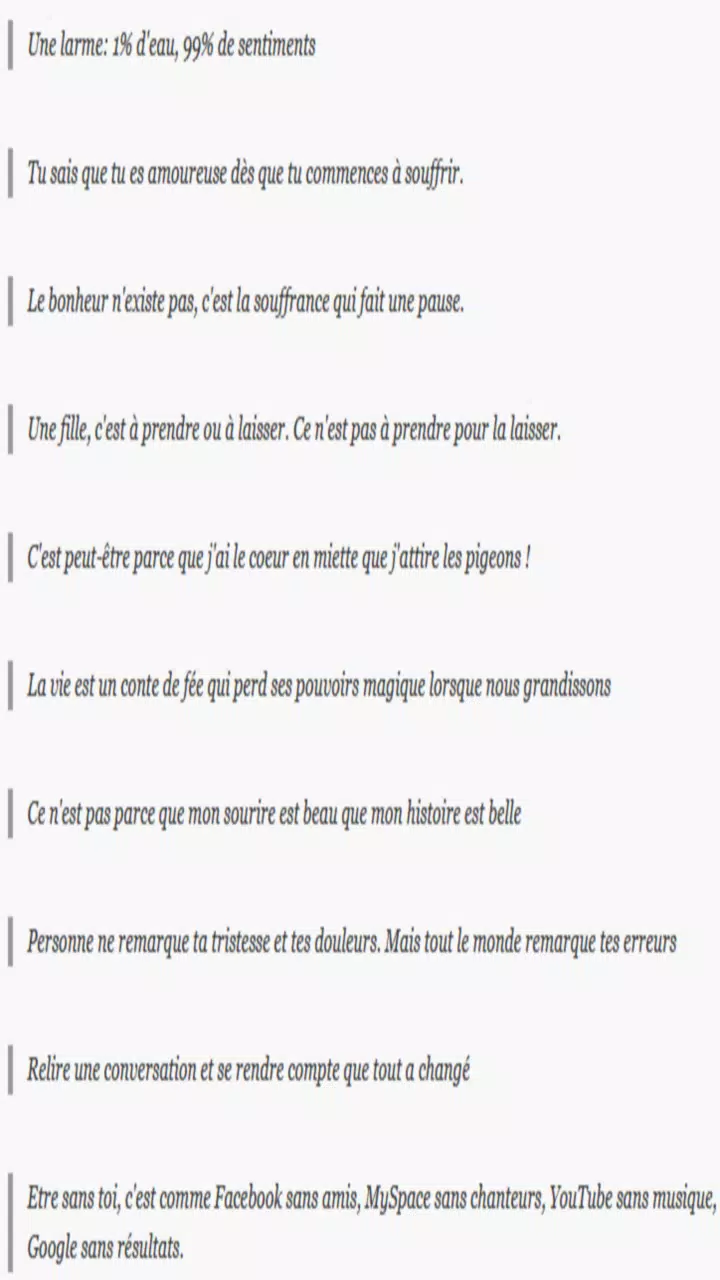 Mots Et Citations Triste Apk For Android Download
